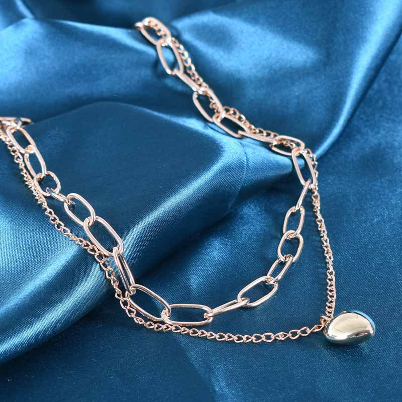 [HOT] VÒNG CỔ DÂY CHUYỀN 2 DÂY MẶT DÂY XÍCH HÌNH TIM VALENTINE PHONG CÁCH THỜI TRANG HÀN QUỐC 214VC036