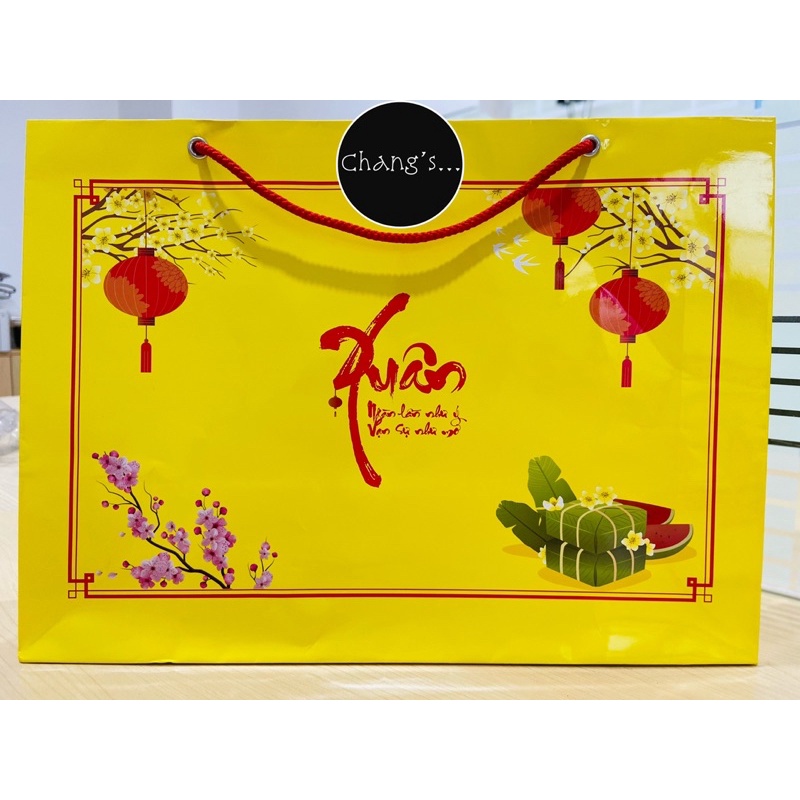 Túi đựng bánh kẹo mứt khô bò, khô gà, khô mực làm quà Tết sang trọng lịch sự Chang’s Food