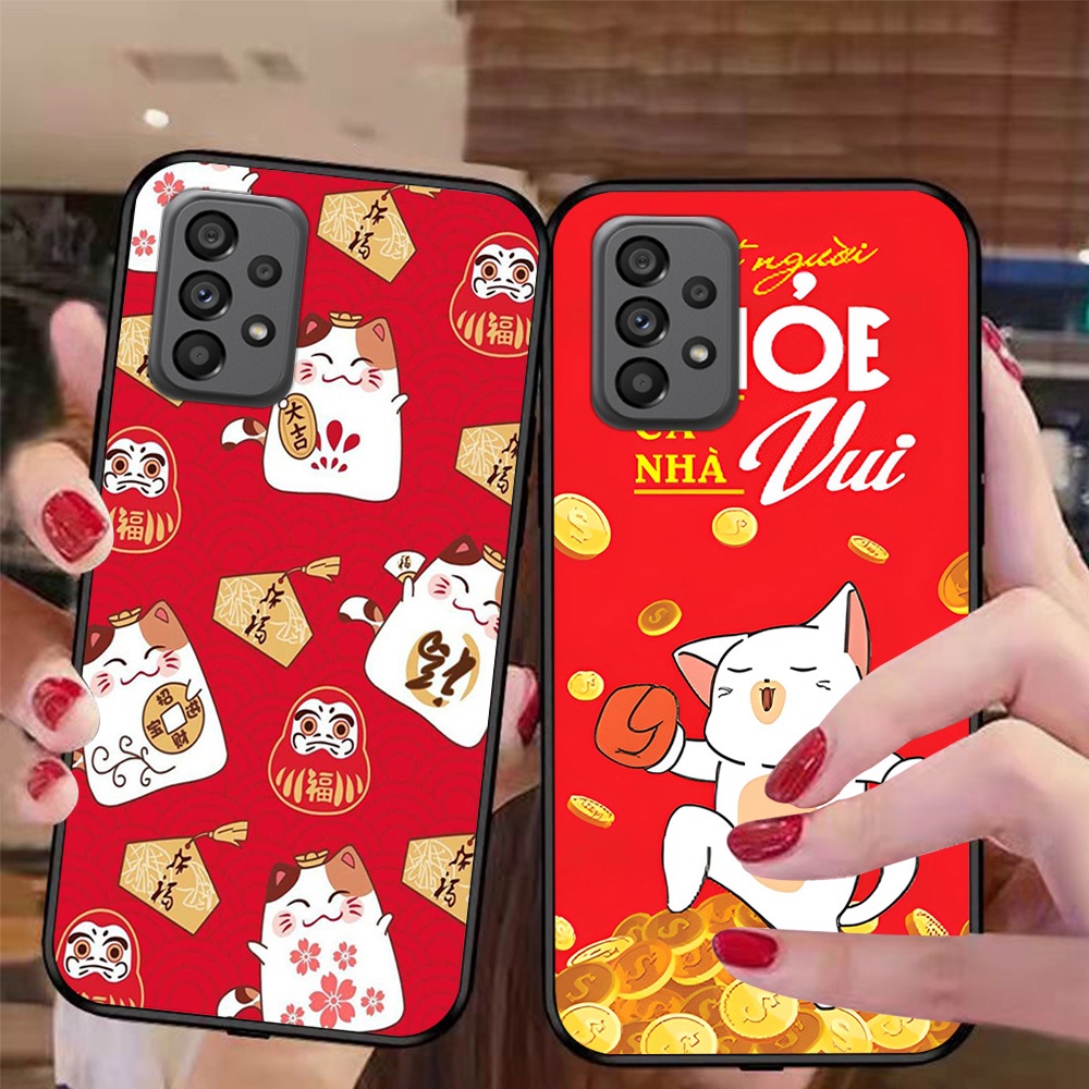 Ốp lưng Samsung a33 5G / ss a53 5G / ss a73 5G / ss a13 4G / ss a23 4G in hình mèo thần tài may mắn