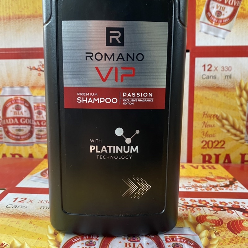 Dầu gội cap cấp Romano Vip Passion mạnh mẽ bí ẩn 650g