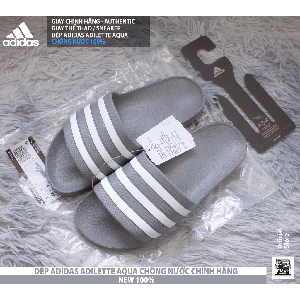 😘  Dép 𝘼𝒅𝙞𝒅𝙖𝒔 Adilette Aqua QUAI NGANG CHỐNG NƯỚC