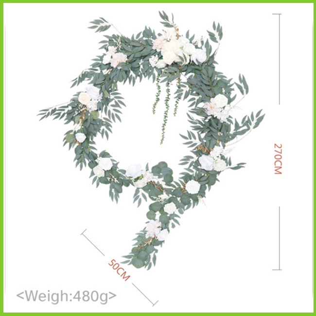 Gwen Vòng Hoa Giả Dày Dài Thủ Công Để Bàn Trang Trí Tiệc Cưới Ngoài Trời