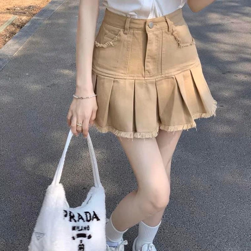 Chân váy ngắn đuôi xếp ly siêu xinh - Hàng order