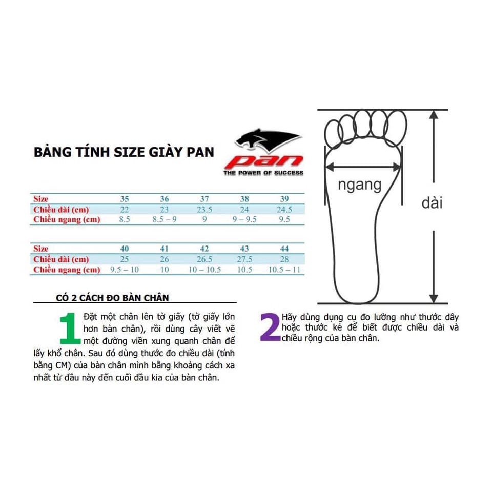 Giày Bóng Đá Nam Sân Cỏ Nhân Tạo Đế TF Thương Hiệu PAN Chính Hãng Hàng Thái Lan