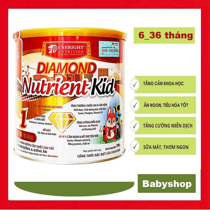 Sữa Diamond Nutrient kid số 1 và 2 hộp (700g)
