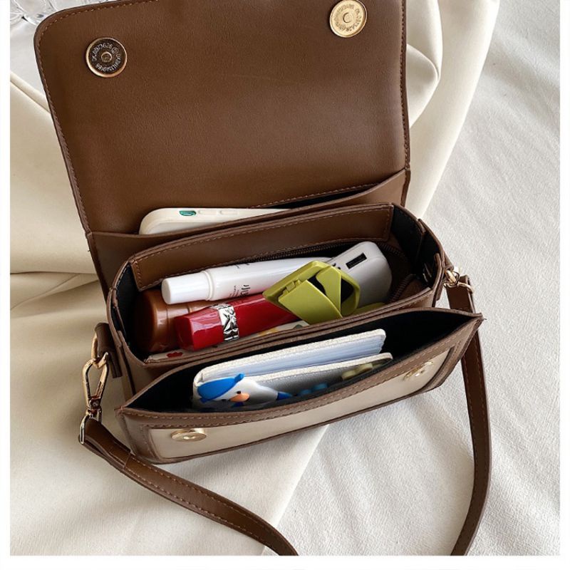 Túi xách nữ đeo chéo đẹp cao cấp sắc basic dễ phối đồ phong cách Hàn Quốc