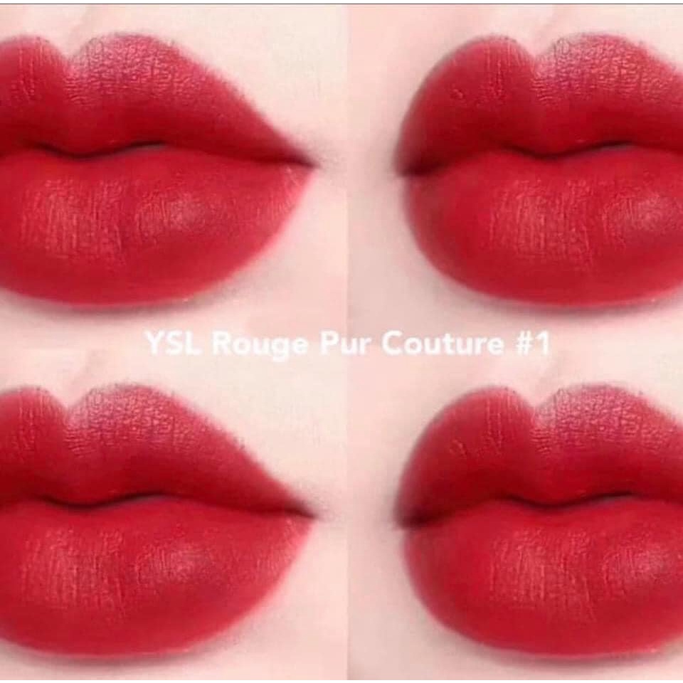 Son YSL màu đỏ thuần 01 rougepurcouture Fullsize fullbox