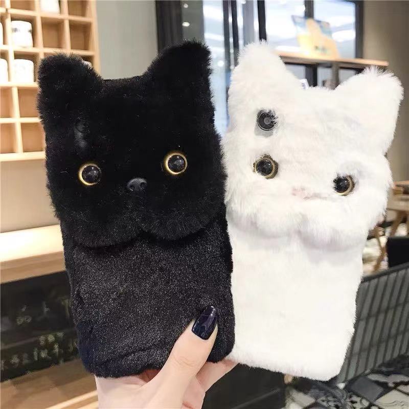 Ốp Điện Thoại Hình Mèo Bông Chống Rơi Cho Apple 11Promax