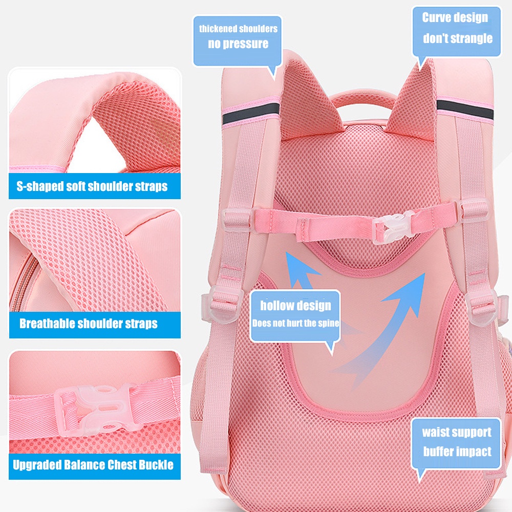 Mới Ba Lô Đi Học Siêu Nhẹ Cho Bé Gái Lớp 1-6