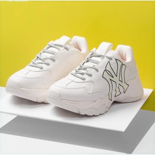 Giày Sneaker MLB Chunky NY Trắng, Giày Thể Thao Yankees Chữ Vàng Nam Nữ Da Bò Đế Độn 2 Lớp Cao Cấp Full Box