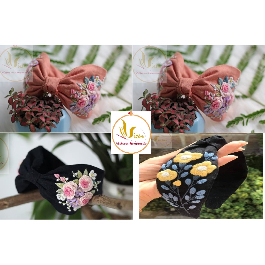 BỜM  CÀI TÓC THÊU TAY