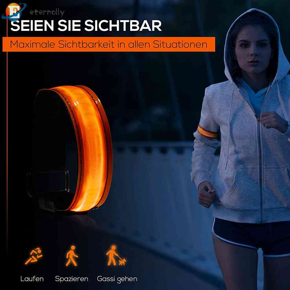 Vòng Đeo Tay Chạy Bộ Phát Sáng Đèn LED Cổng Sạc USB