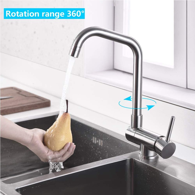 Vòi Nước Inox Xoay 360 Độ Gắn Cửa Sổ Xe Hơi Tiện Dụng° Vòi Nước Nóng Lạnh Tiện Dụng Dành Cho Bồn Rửa Chén