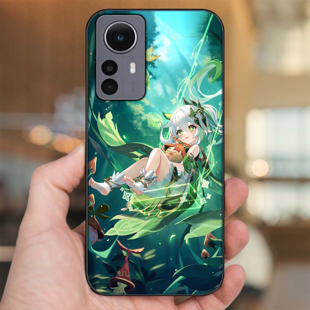 Ốp lưng Xiaomi 12 Pro 5G viền đen in hình Nahida Genshin Impact