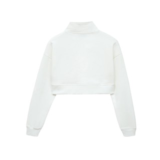 ÁO HALF ZIP CROP-LOGO CRISPUS