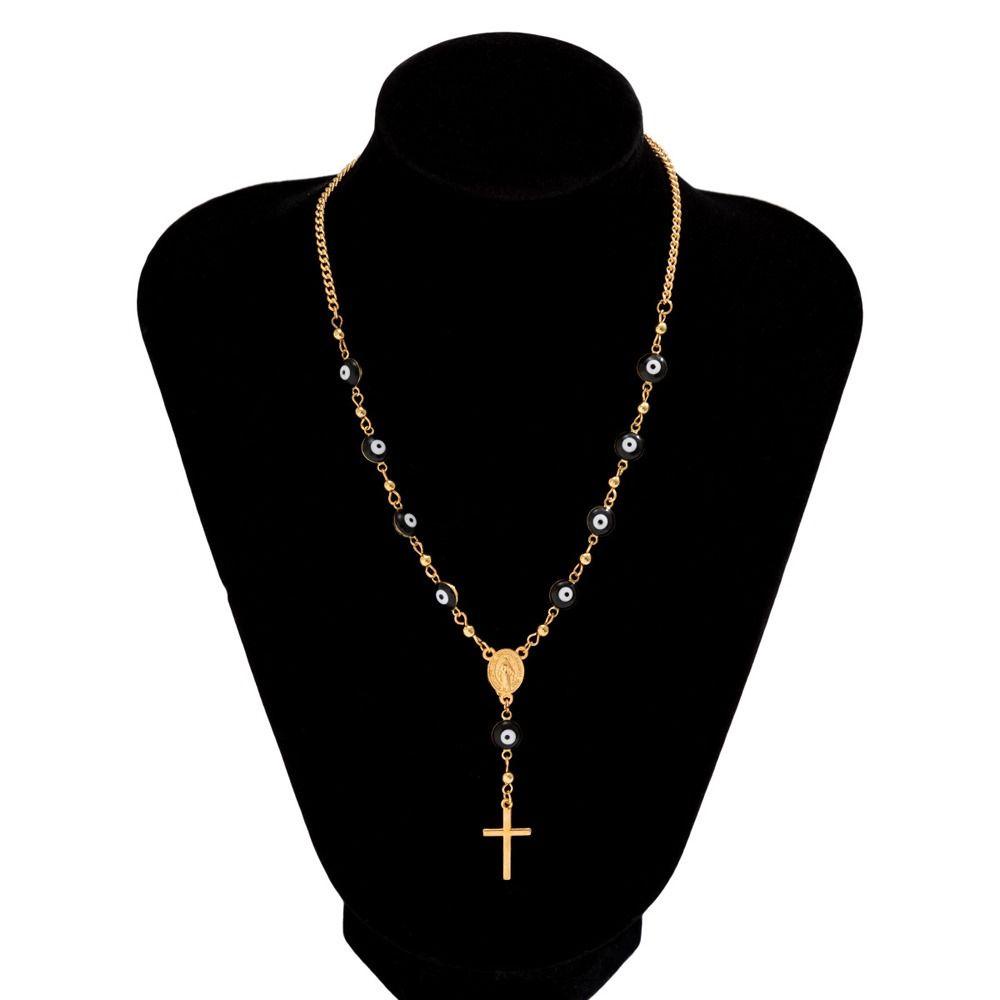 Vòng Tay Dây Xích Mặt Thánh Giá Bằng Hợp Kim Phong Cách Cổ Điển Thời Trang Dành Cho Nữ