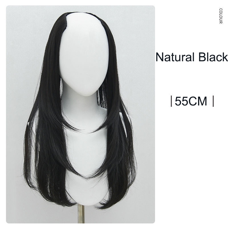 Tóc Giả Nối Dài Xoăn Tàng Hình Hình Chữ U Bằng Sợi Tổng Hợp Tự Nhiên