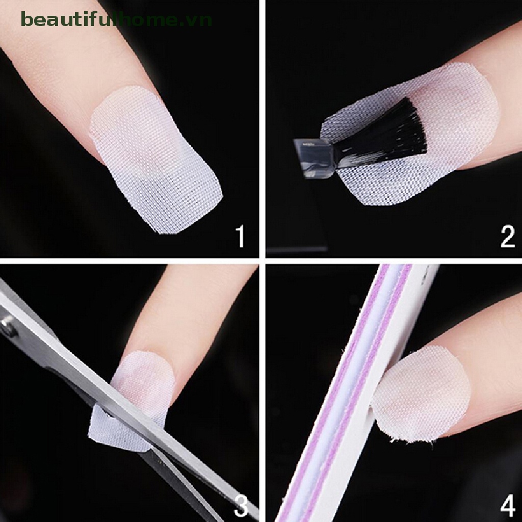 Băng Keo Lụa Thủy Tinh Quấn Bảo Vệ Móng Tay Làm Đẹp Chuyên Dụng