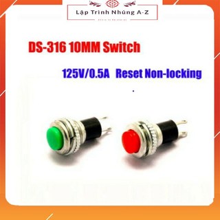 [Lập Trình Nhúng A-Z][G13] Combo 2 Chiếc Nút Nhấn Nhả - Nút Reset 10mm DS-314