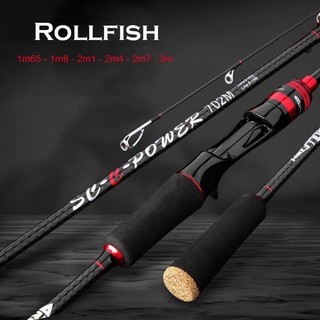 Cần câu lure máy ngang và máy đứng carbon RollFish