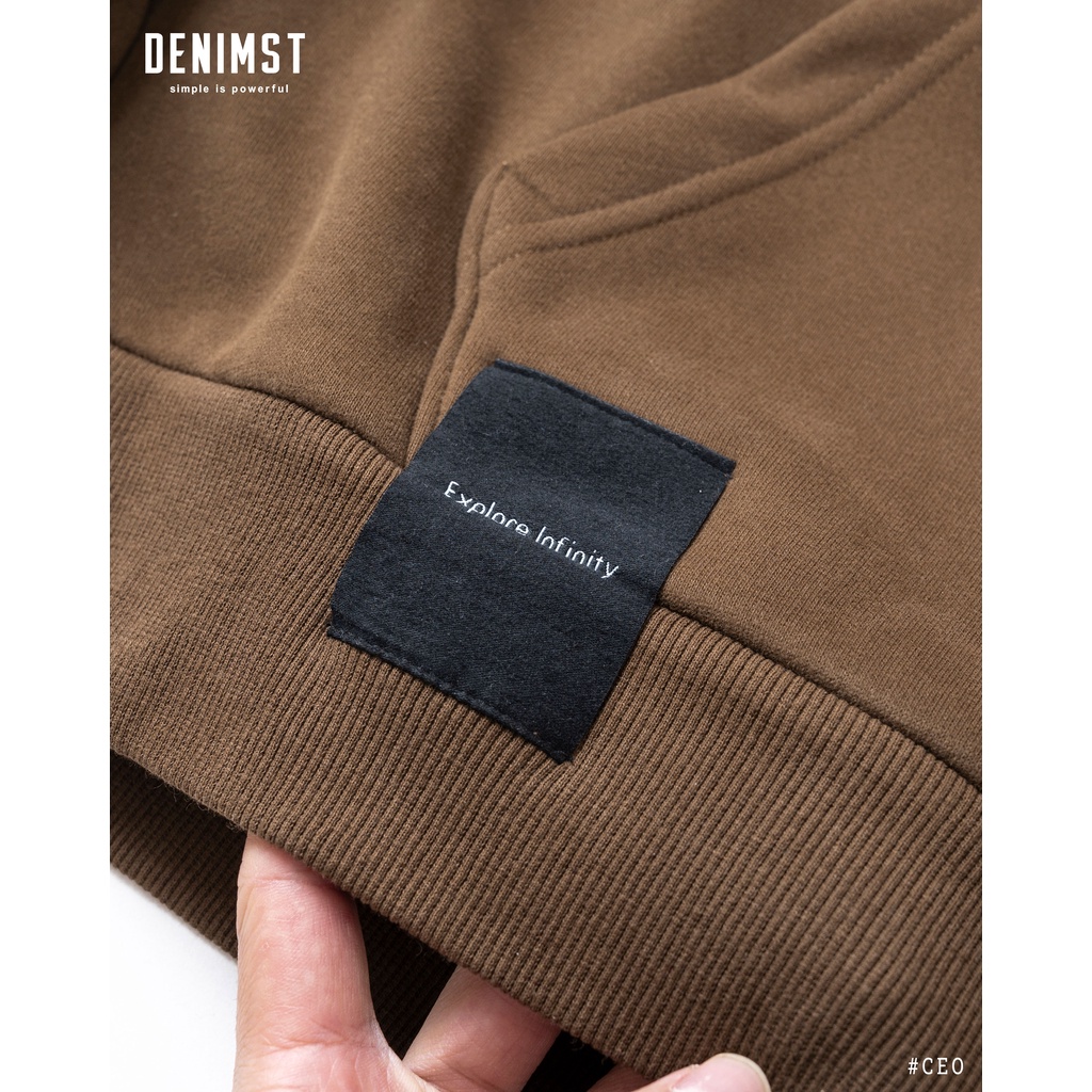 Áo hoodie lót lông DENIMST CEO, áo nỉ lót lông đơn giản, form cho nam và nữ
