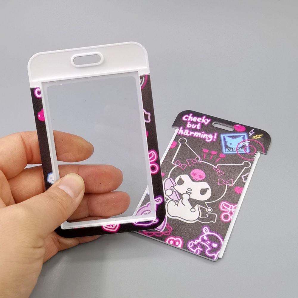 Ví Đựng Thẻ ID / Thẻ Sinh Viên Họa Tiết Hoạt Hình Phong Cách Hàn Quốc Xinh Xắn Kèm Dây Đeo Tiện Dụng Cho Nữ