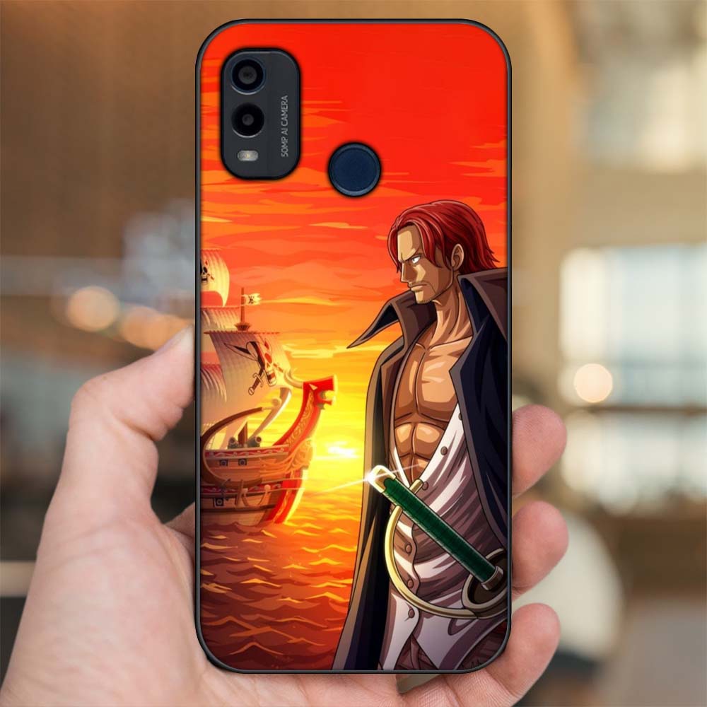 Ốp lưng Nokia G11 Plus viền đen in hình Shanks One Piece Đảo Hải Tặc