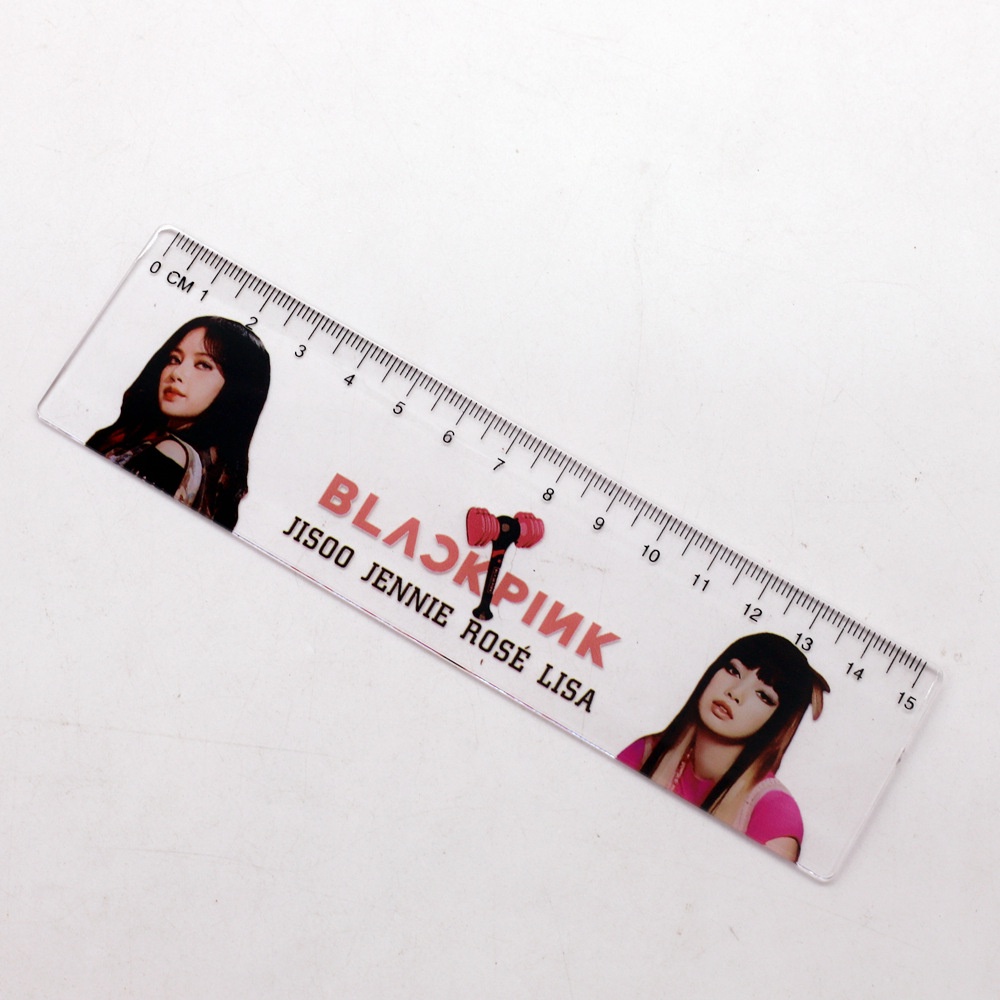 Thước Thẳng In Hình LISA JISOO JENNIE ROSE BLACKPINK Làm Quà Tặng Cho Học Sinh