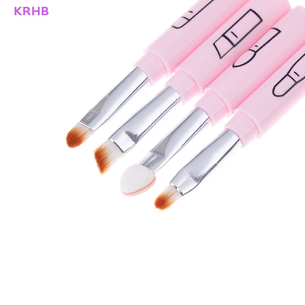 Cọ Trang Điểm Mắt / Lông Mày / Môi 4 Trong 1 Có Thể Thu Gọn Tiện Lợi