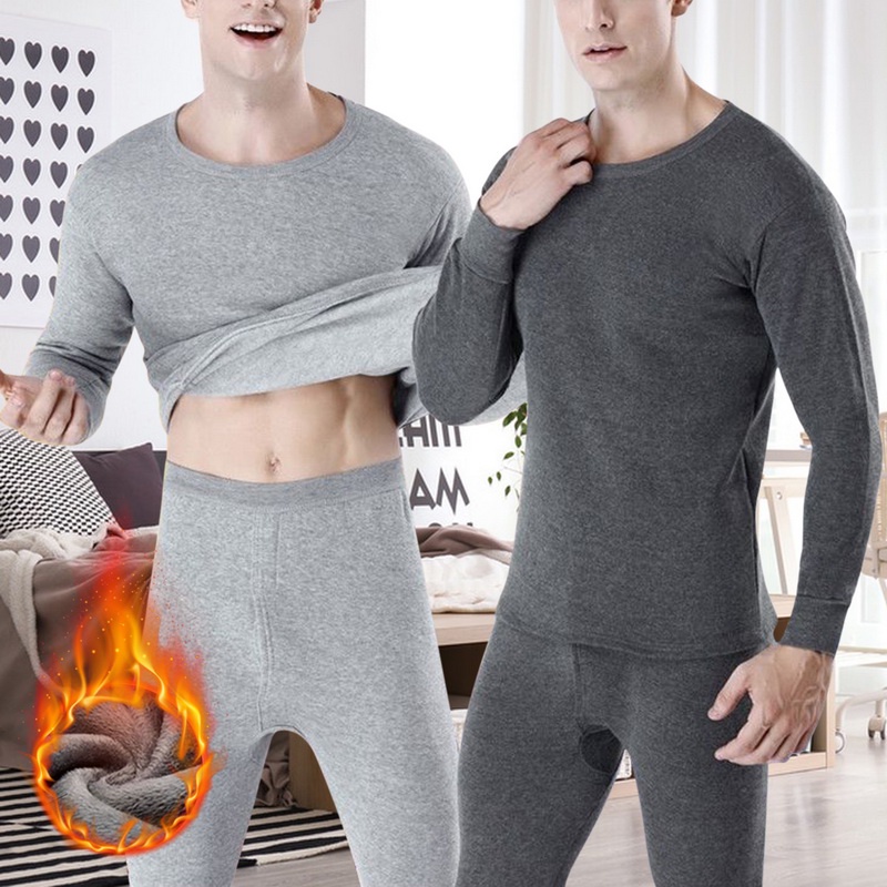 Bộ Quần Áo Lót Nỉ Mùa Đông Ấm Áp Cho Nam Cạp Bản To Đẹp