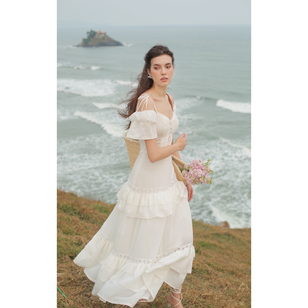 SÒ VINTAGE - CECELIA Đầm maxi phối ren