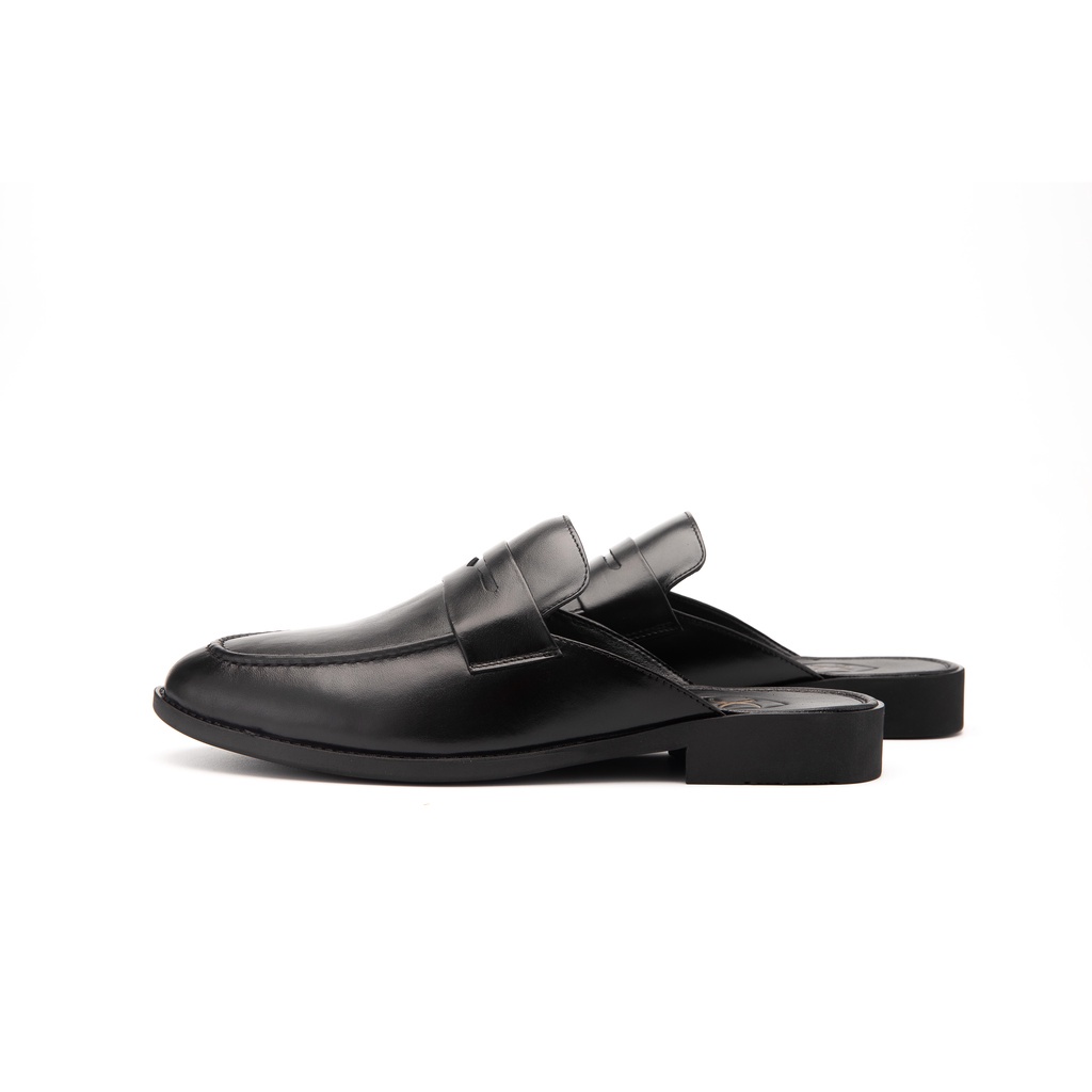 Giày Sục Nam Công Sở XOĂN SHOP Da Bò Thật Size 38 Đến 43 Màu Đen - S008 v