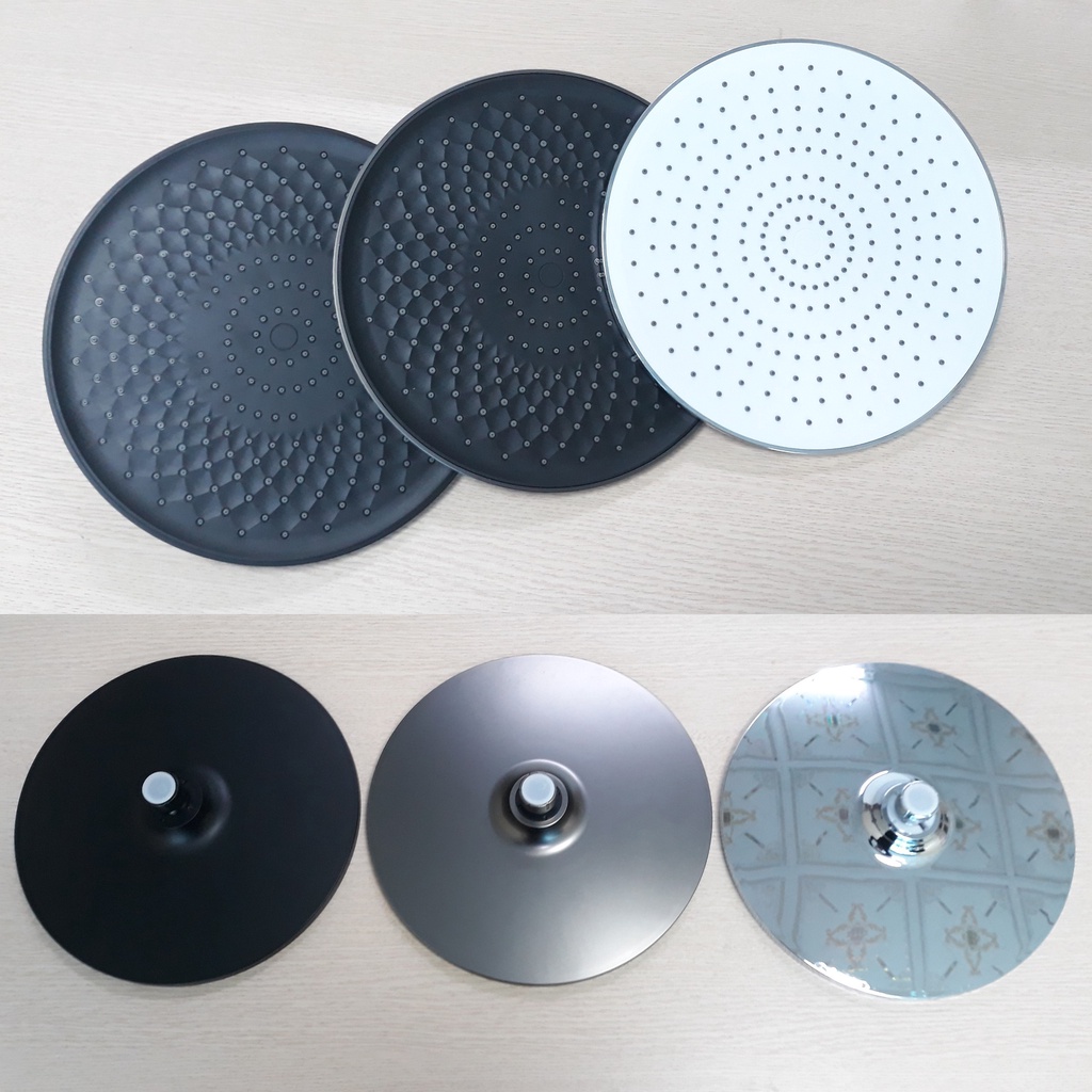 Bộ bát sen 25cm + Tay sen tắm 3 chế độ mặt 12cm bằng nhựa ABS dùng thay thế cho bộ sen cây nóng lạnh tắm đứng - Đủ màu