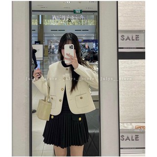 Áo khoác dạ mềm dáng ngắn tiểu thư siêu sang, đứng form chuẩn ảnh Bimclothingg