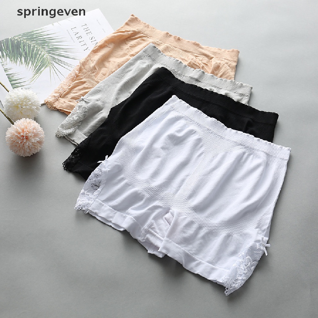 1 Quần Lót Boxer Eo Cao Không Đường May Bằng Lụa Mát Thoáng Khí Cho Nữ