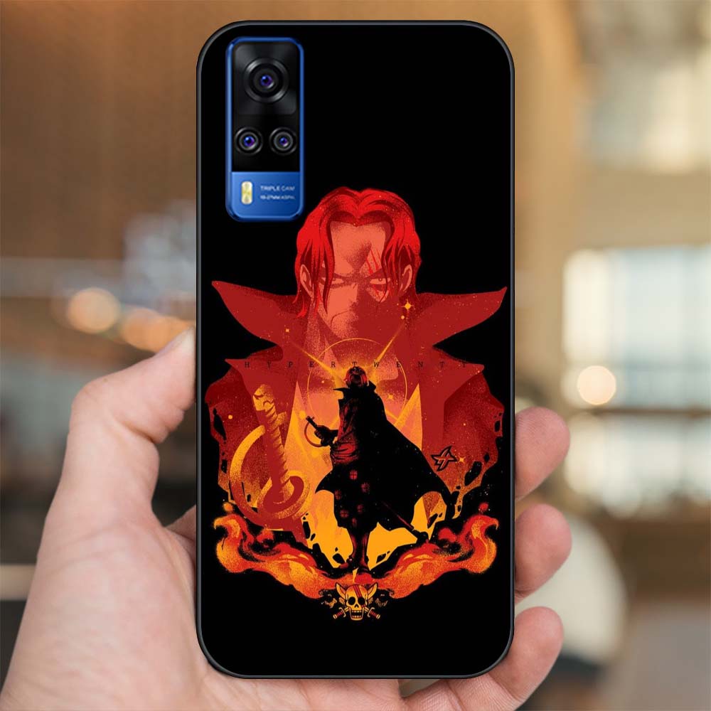 Ốp lưng Vivo Y51S viền đen in hình Shanks One Piece Đảo Hải Tặc