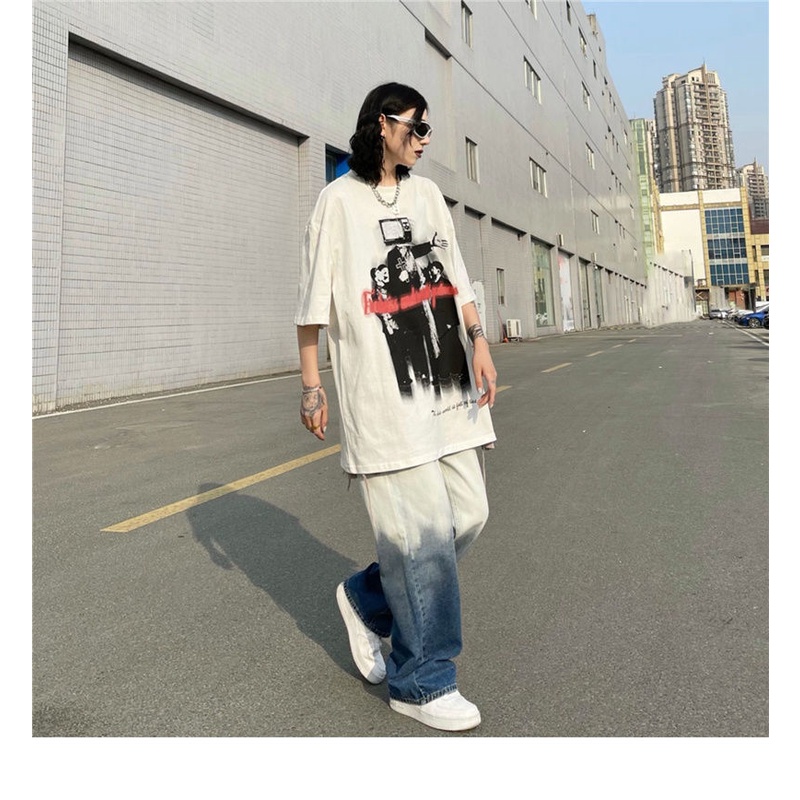 Áo Thun Tay Ngắn Phong Cách Hip Hop Đường Phố Thời Trang Đường Phố Mỹ Hàng Mới Dành Cho Bạn Nữ ins2