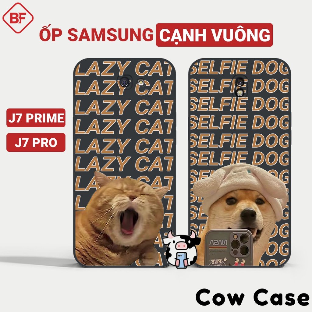 Ốp lưng Samsung J7 Prime, J7 Pro cạnh vuông Basefast | Vỏ điện thoại SS galaxy bảo vệ camera toàn diện BC2
