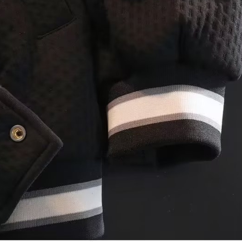 Áo Khoác Bóng Chày Ngắn Giả Hai Lớp Có Mũ Trùm Dáng Rộng Thời Trang Xuân Thu Hàng Mới Dành Cho Cặp Đôi