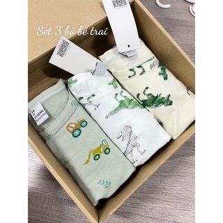 set 3 bộ cotton bé trai - bé gái