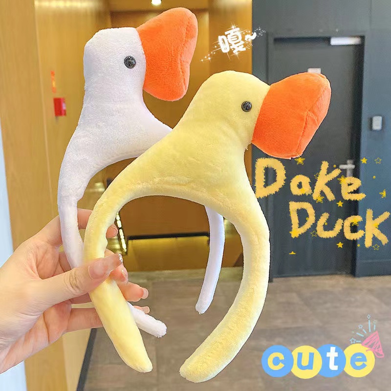 Băng Đô Cài Tóc Hình Chú Vịt Hoạt Hình Vui Nhộn Phong Cách Hàn Quốc