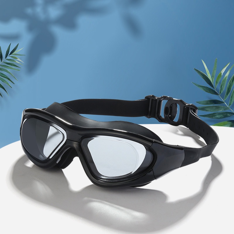 Kính bơi nam nữ LUHAZO thời trang có kèm bịt tai chống nước vào mắt chống sương mờ và tia cực tím UV