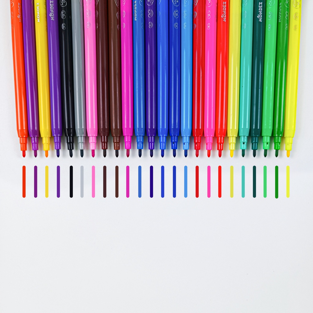 Bút Dạ Màu, Bút Lông Màu MONDEZ 12/18/24 Màu Sắc Tươi Sáng, An Toàn Cho Bé  M70011/M70012/M70013