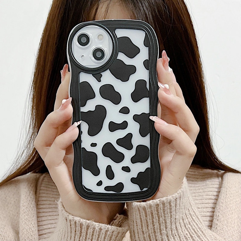Casing Redmi Note 12 4G 5G 11S 11 10s 10 Pro 9 8 12C A1 10C 10A 9C 9S 9A 6A 5A POCO X4 X5 M3 X3 Pro NFC Cute Zebra Leopard Print Milk Stripe Wavy Edge Fine Hole Round Lens Clear Airbag Protection Soft Phone Case Cover STB 21
