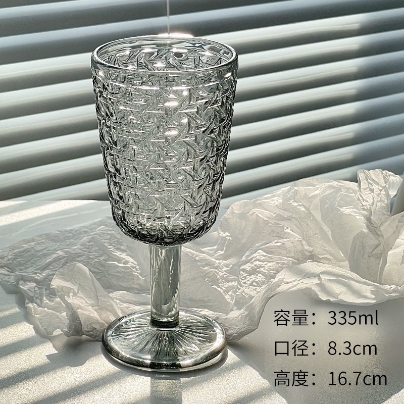 Ly Thủy Tinh Uống Rượu Vang Phong Cách Retro Châu Âu Kính