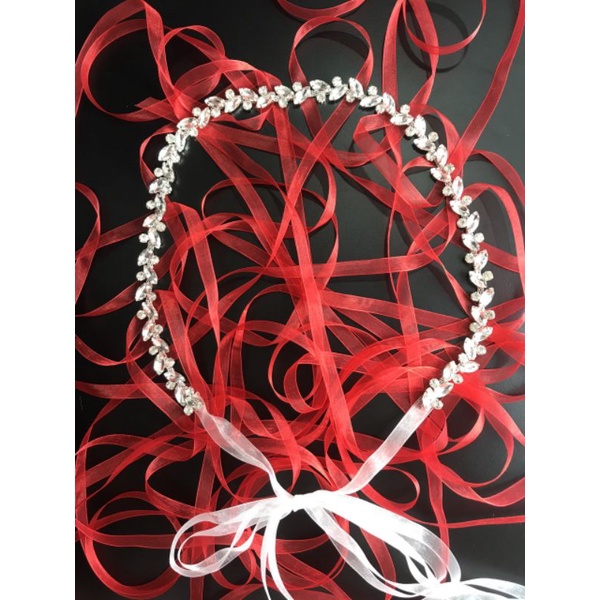 Thắt lưng Đính Đá Nhân Tạo Phong Cách Sang Trọng Cho Cô Dâu