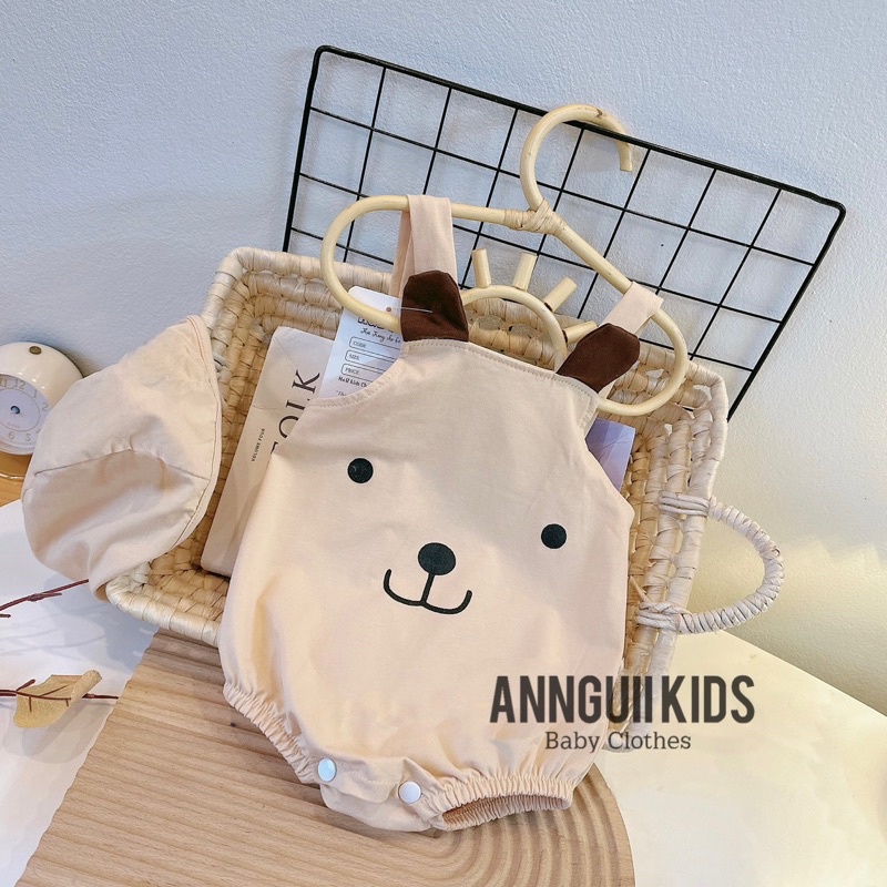Yếm Bodysuit Bé Trai Bé Gái  Dễ Thương Đáng Yêu , body yếm kèm mũ