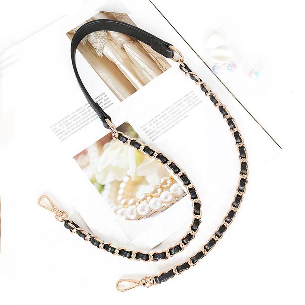 Dây Xích Đeo Túi Xách Bằng Da PU Phối Kim Loại Thời Trang Cho Nữ