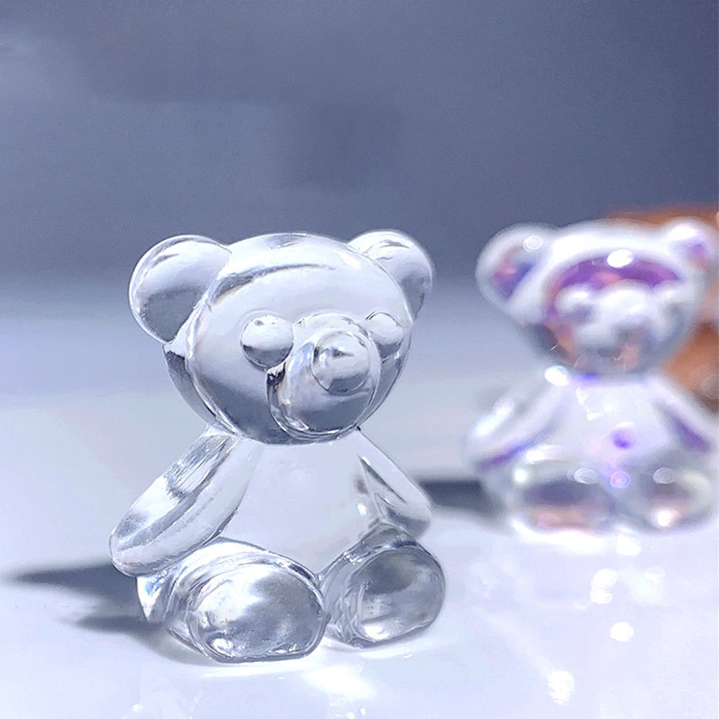 Bộ 20 Thẻ Trưng Bày Móng Tay Trong Suốt Hình Gấu Độc Đáo