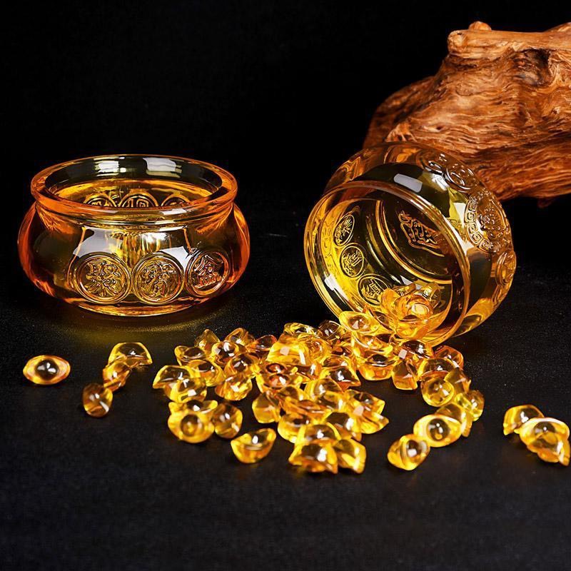 Chậu Vàng Đế Gỗ Rời JB008 ( Vật Phẩm Phong Thủy) - Phật Giáo Tuệ Quang